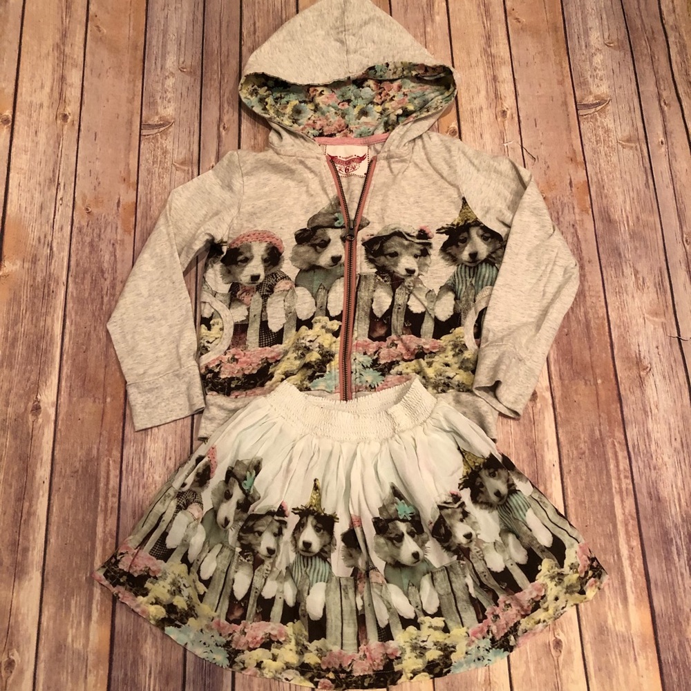 Paper wings puppy party outfit